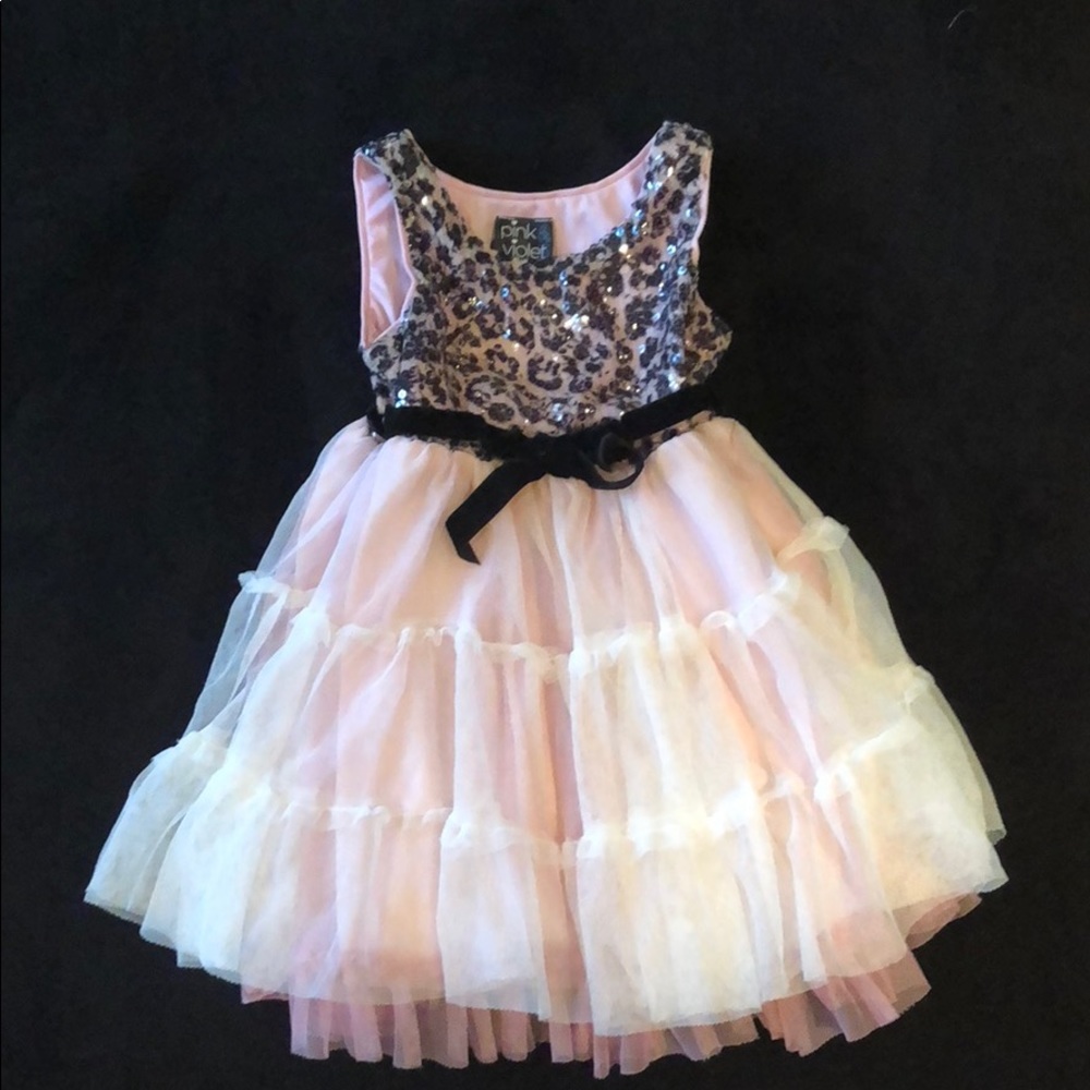 Girls Pink Ombré Dress